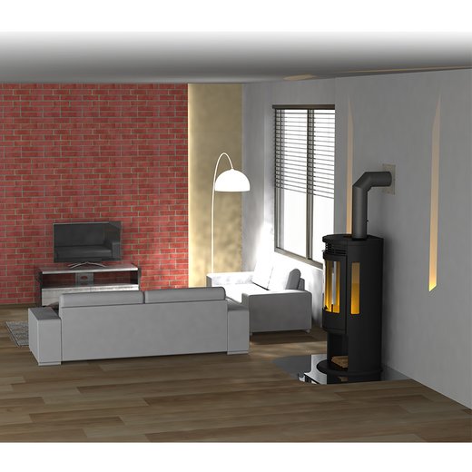 Ofenrohr Jeremias FERRO-LUX Montagebeispiel Jeremias FERRO-LUX