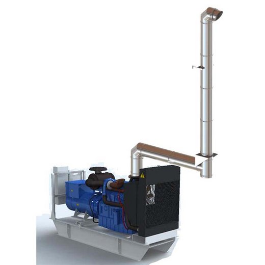 Edelstahlschornstein Jeremias DW-KL Montagebeispiel Edelstahlschornstein Jeremias DW-KL