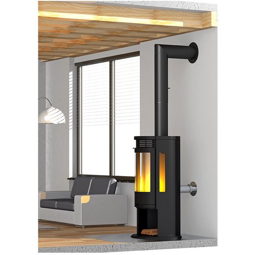 Ofenrohr Jeremias ISO-LINE Montagebeispiel Jeremias ISO-LINE