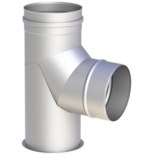 Edelstahlschornstein einwandig Jeremias EW-LINE-FLEX-AL Winkel mit Stützfuß Jeremias EW-LINE-FLEX-AL