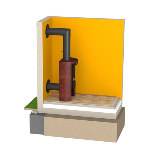 Ofenrohr Jeremias ISO-LINE Montagebeispiel Jeremias ISO-LINE