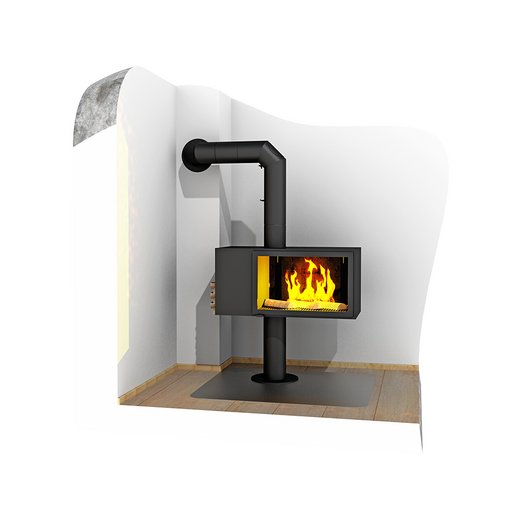 Ofenrohr Jeremias FERRO-LUX Montagebeispiel Jeremias FERRO-LUX