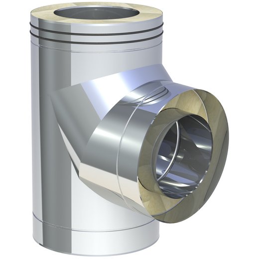 Edelstahlschornstein Jeremias DW-POWER T-Anschluss Edelstahlschornstein Jeremias DW-POWER