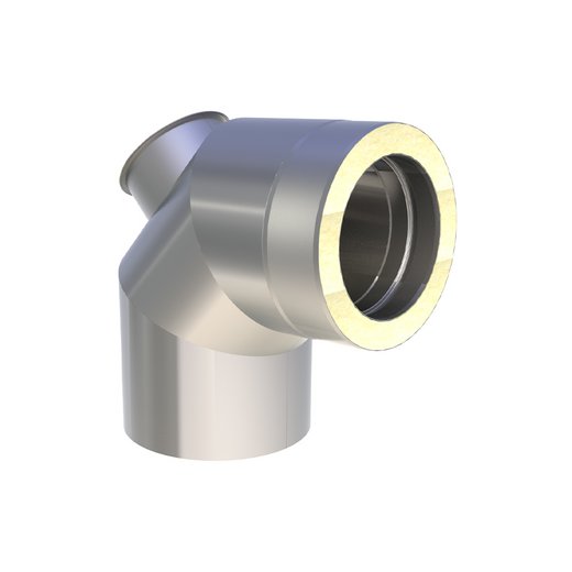 Edelstahlschornstein Jeremias DW-VISION Winkel mit Revisionsöffnung Edelstahlschornstein Jeremias DW-VISION