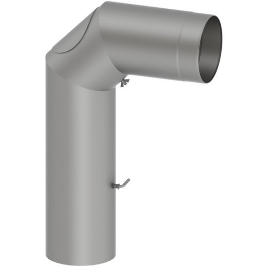 Ofenrohr Jeremias FERRO-LUX Winkelrohr mit Tür und Drosselklappe Jeremias FERRO-LUX