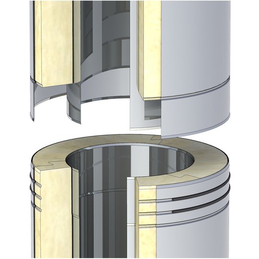 Edelstahlschornstein Jeremias DW-POWER Detailbild Edelstahlschornstein Jeremias DW-POWER