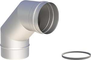 Edelstahlschornstein einwandig Jeremias EW-AL-BI Winkel Jeremias EW-AL-BI