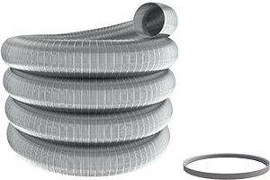 Edelstahlschornstein einwandig Jeremias EW-LINE-FLEX-AL Flexibles Rohr EW-LINE-FLEX-AL