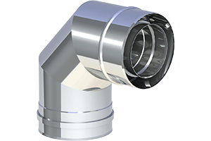LAS-Schornstein Jeremias TWIN-GAS Winkel 90° Jeremias TWIN-GAS
