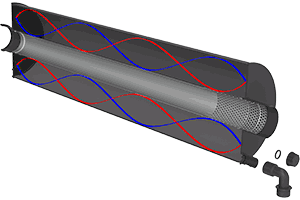 Jeremias Resonanzschalldämpfer Querschnitt eines Resonanzschalldämpfers