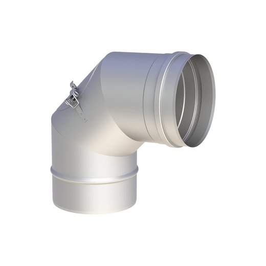 Edelstahlschornstein einwandig Jeremias EW-FU Winkel mit Revisionsöffnung Jeremias EW-FU